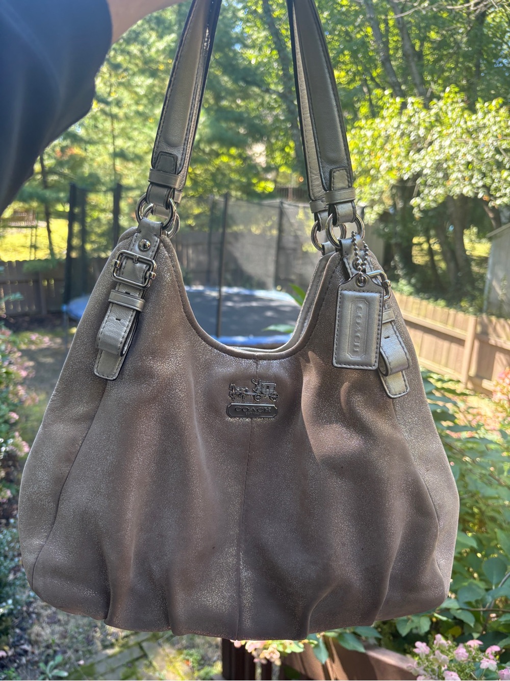 Coach Madison Metallic Shimmer Maggie Shoulder Bag 16503 Hobo Tote Y2K